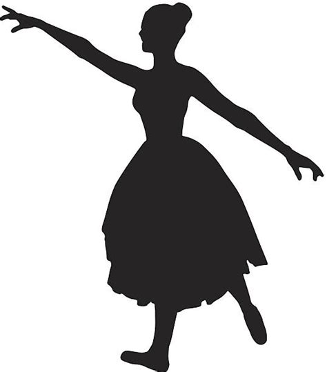 Black And White Ballerina Clip Art stock illustrations.